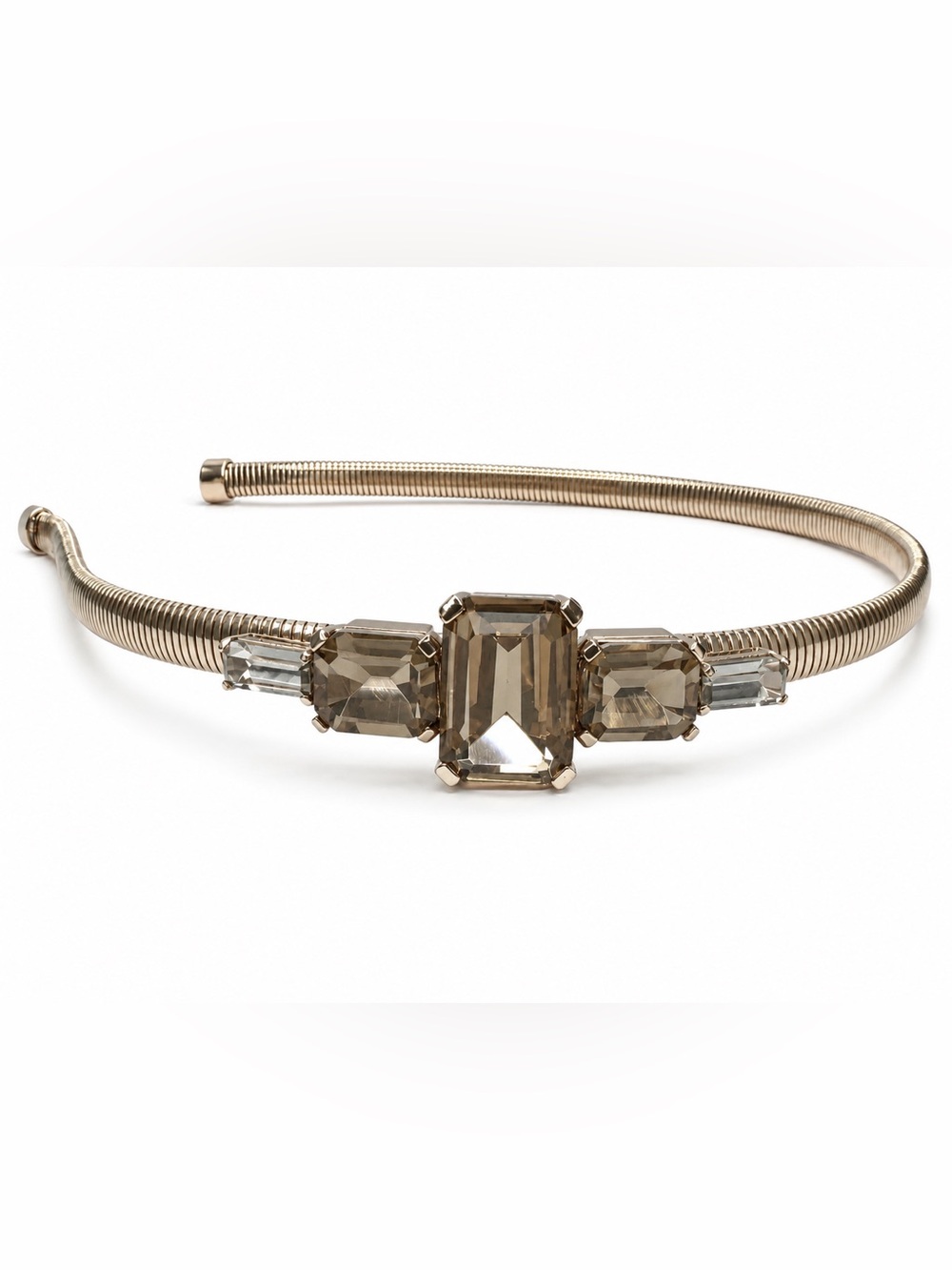 henri bendel rose gold tone crystal embellished headband